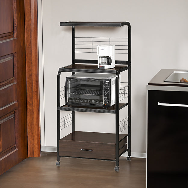 KITCHEN SHELF ON CASTERS BLACK - Tony’s Furniture Store & Linen (GA) - Multi Location