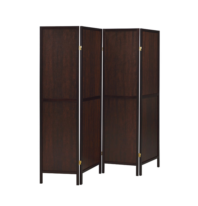 Deepika 4-panel Folding Screen Tobacco and Cappuccino - Tony’s Furniture Store & Linen (GA) - Multi Location