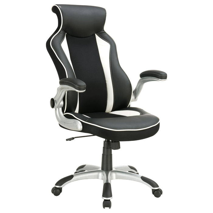 Dustin Adjustable Height Office Chair Black and Silver - Tony’s Furniture Store & Linen (GA) - Multi Location
