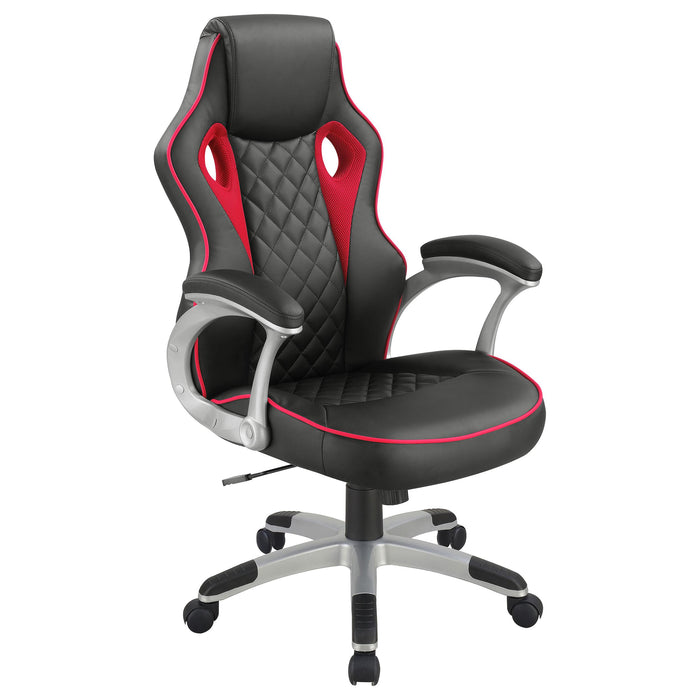 Lucas Upholstered Office Chair Black and Red - Tony’s Furniture Store & Linen (GA) - Multi Location