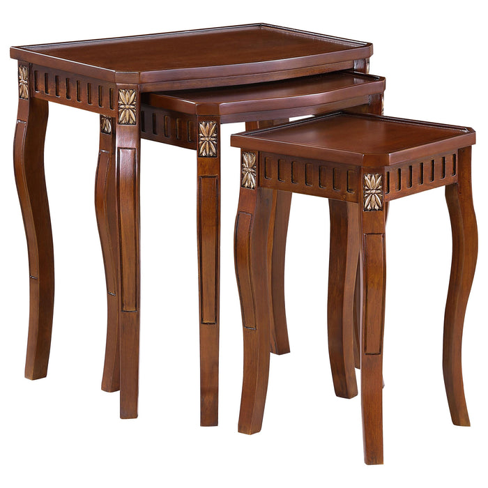 Daphne 3-piece Curved Leg Nesting Tables Warm Brown - Tony’s Furniture Store & Linen (GA) - Multi Location