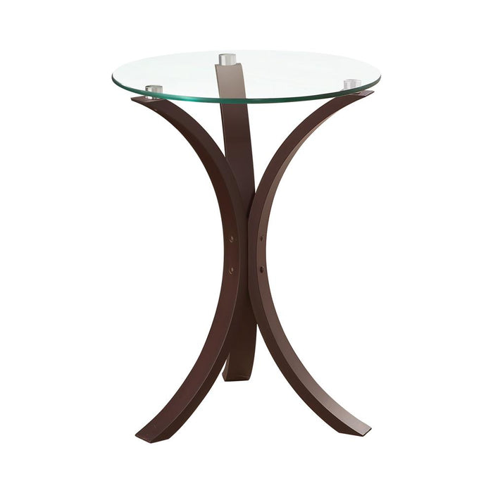 Edgar Round Accent Table Cappuccino - Tony’s Furniture Store & Linen (GA) - Multi Location