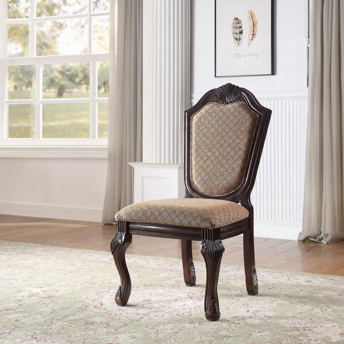 Chateau De Ville Fabric & Espresso Side Chair - Tony’s Furniture Store & Linen (GA) - Multi Location