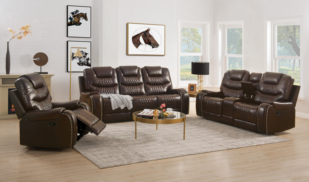 Braylon Brown PU Sofa+Loveseat (Motion) - Tony’s Furniture Store & Linen (GA) - Multi Location