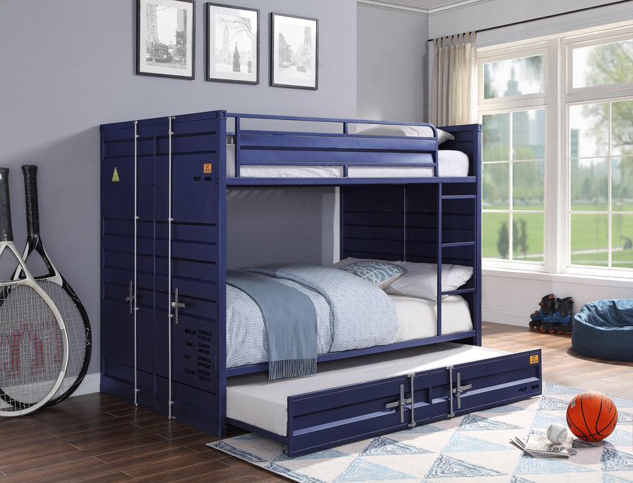 Cargo Blue Bunk Bed (Full/Full) - Tony’s Furniture Store & Linen (GA) - Multi Location