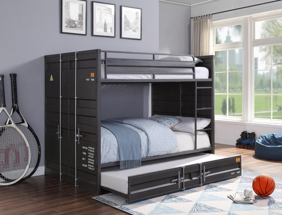 Cargo Gunmetal Bunk Bed (Full/Full) - Tony’s Furniture Store & Linen (GA) - Multi Location