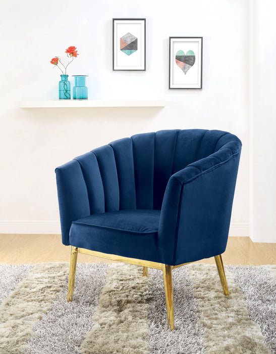 Colla Midnight Blue Velvet & Gold Accent Chair - Tony’s Furniture Store & Linen (GA) - Multi Location