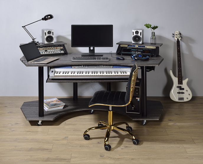 Eleazar Black Oak Computer Desk - Tony’s Furniture Store & Linen (GA) - Multi Location