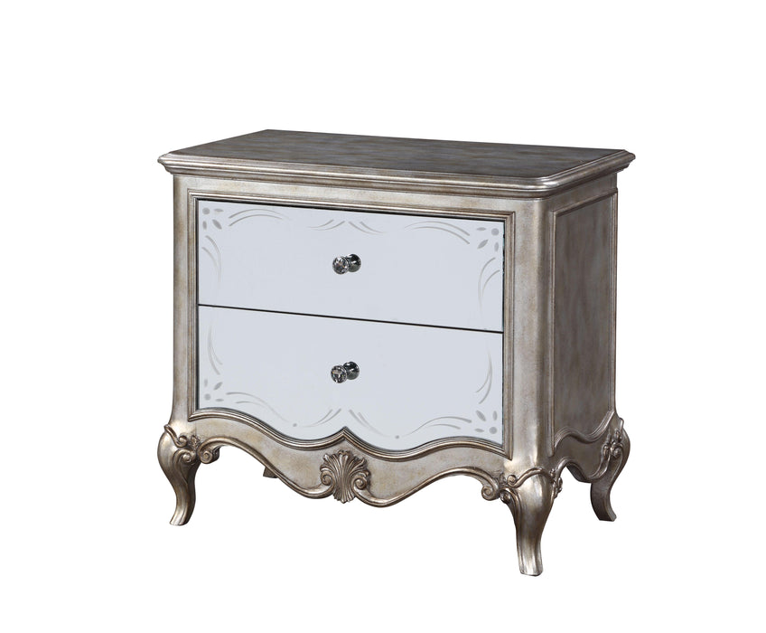 Esteban Antique Champagne Nightstand (2 Drw) - Tony’s Furniture Store & Linen (GA) - Multi Location