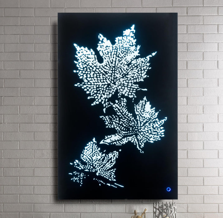 Hadrias Smoky Glass & Faux Crystal Wall Art (LED) - Tony’s Furniture Store & Linen (GA) - Multi Location