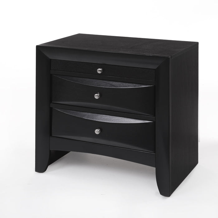 Ireland Black Nightstand - Tony’s Furniture Store & Linen (GA) - Multi Location
