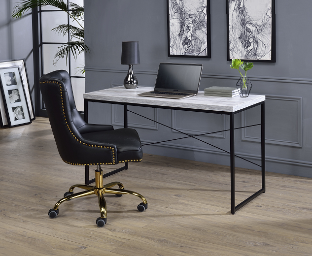Jurgen Antique White & Black Desk - Tony’s Furniture Store & Linen (GA) - Multi Location