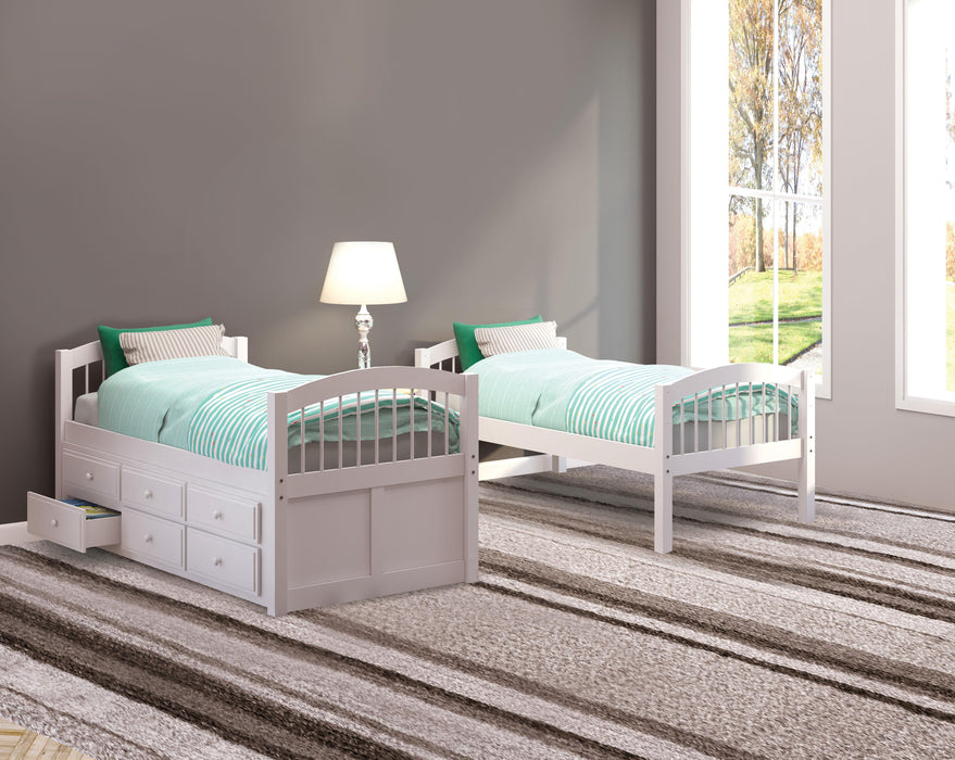 Micah White Bunk Bed & Trundle (Twin/Twin) - Tony’s Furniture Store & Linen (GA) - Multi Location