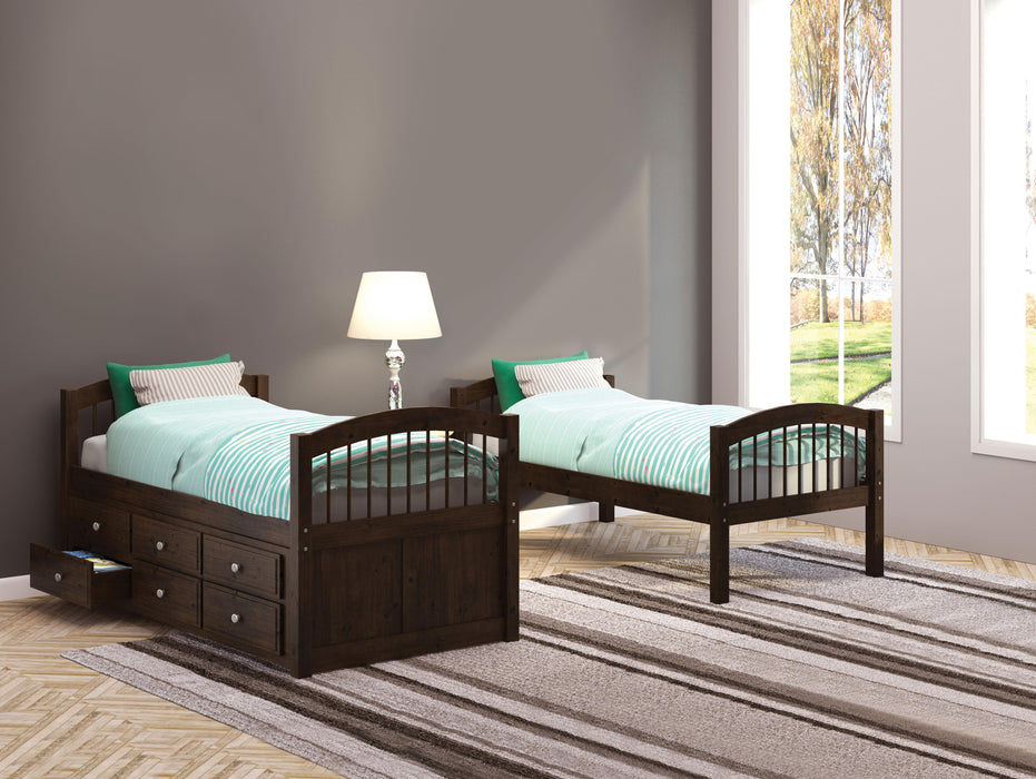 Micah Espresso Bunk Bed & Trundle (Twin/Twin) - Tony’s Furniture Store & Linen (GA) - Multi Location