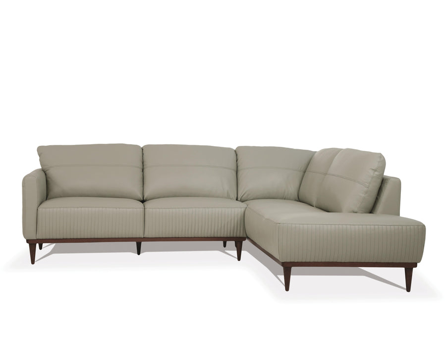 Tampa Airy Green Leather Sectional Sofa - Tony’s Furniture Store & Linen (GA) - Multi Location