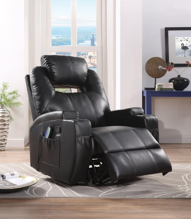 Waterlily Black PU Rocker Recliner (Motion) - Tony’s Furniture Store & Linen (GA) - Multi Location