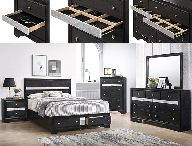 REGATA DRESSER BLACK/SILVER - Tony’s Furniture Store & Linen (GA) - Multi Location