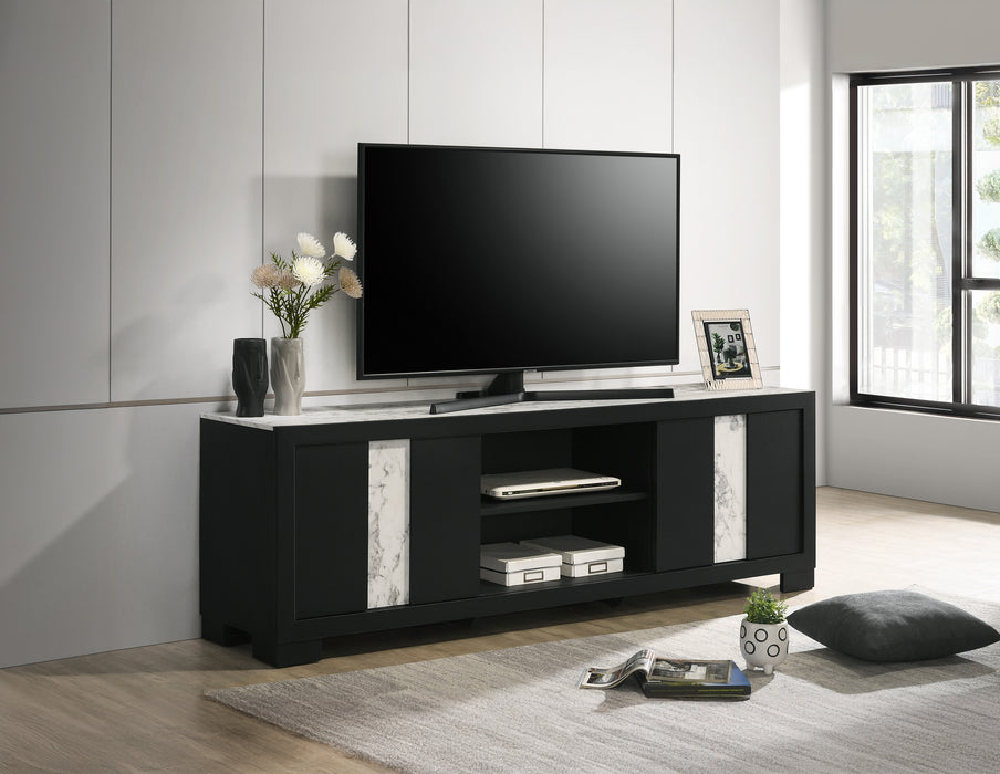 RANGLEY TV STAND - BLACK - Tony’s Furniture Store & Linen (GA) - Multi Location