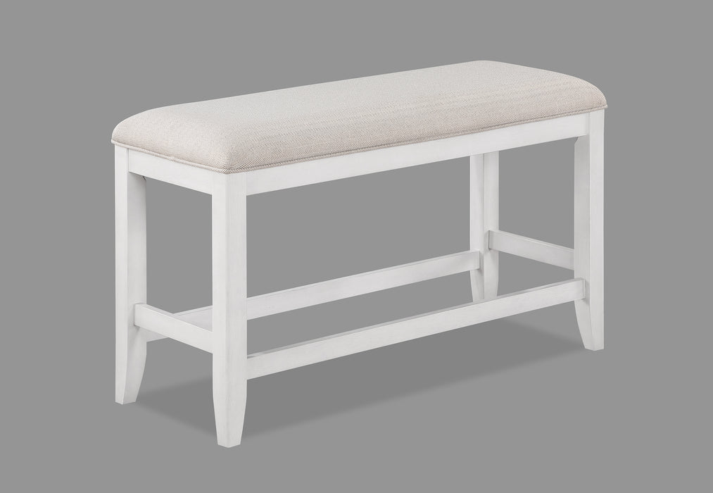 WENDY WHITE COUNTER HEIGHT BENCH - Tony’s Furniture Store & Linen (GA) - Multi Location