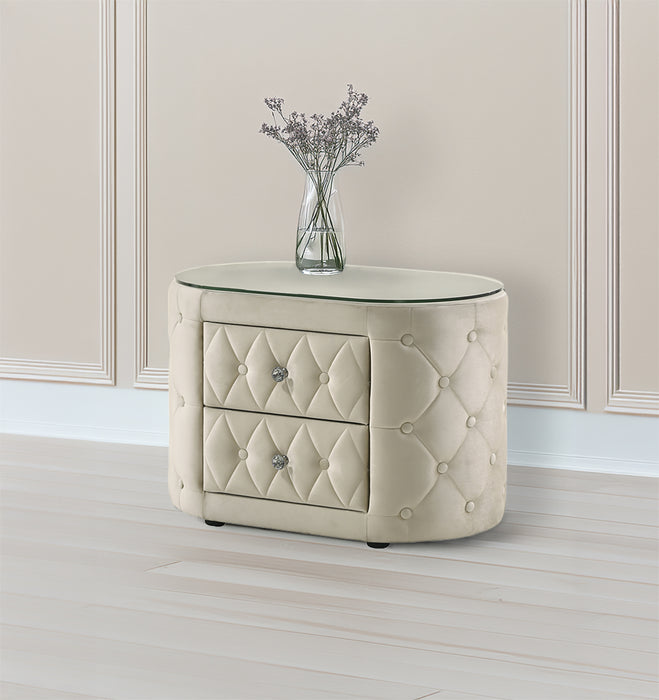 VOLTARE NIGHTSTAND IVORY - Tony’s Furniture Store & Linen (GA) - Multi Location