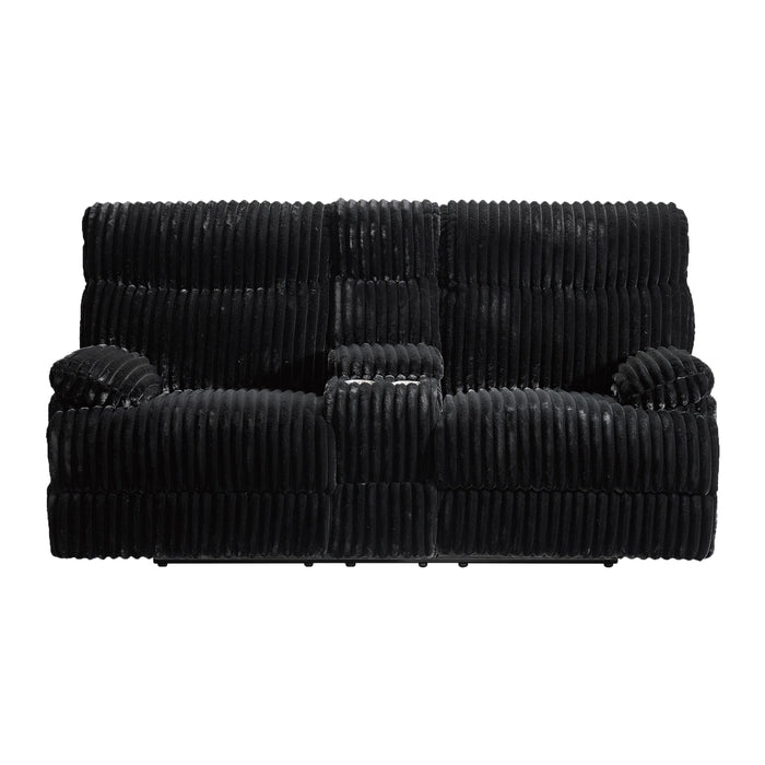 Admiral Loveseat with Console in Masis Black - Tony’s Furniture Store & Linen (GA) - Multi Location