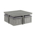 Uster Coffee Table W/Four storage Stools Grey - Tony’s Furniture Store & Linen (GA) - Multi Location