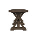 Yellowstone Dining Bench with Metal Bar cross in Medium Brown - Tony’s Furniture Store & Linen (GA) - Multi Location