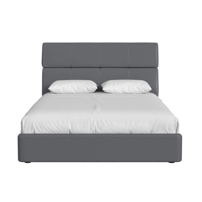 Valari Bed in Grey PU - Tony’s Furniture Store & Linen (GA) - Multi Location