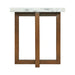 Morris End Table in Espresso W/White Marble Top (3A Packing) - Tony’s Furniture Store & Linen (GA) - Multi Location