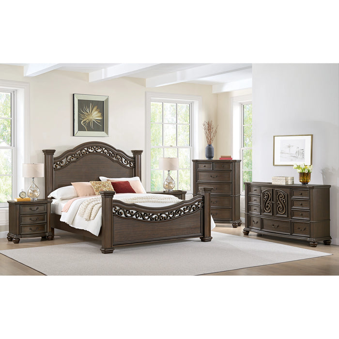 Brunswick Bedroom Set with 2 Nightstands in Mahogany - Tony’s Furniture Store & Linen (GA) - Multi Location