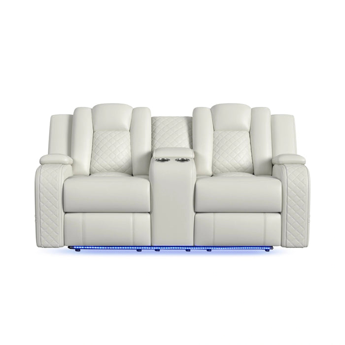 Carlo Power Motion Loveseat with Power Headrest, Console and LED - Tony’s Furniture Store & Linen (GA) - Multi Location