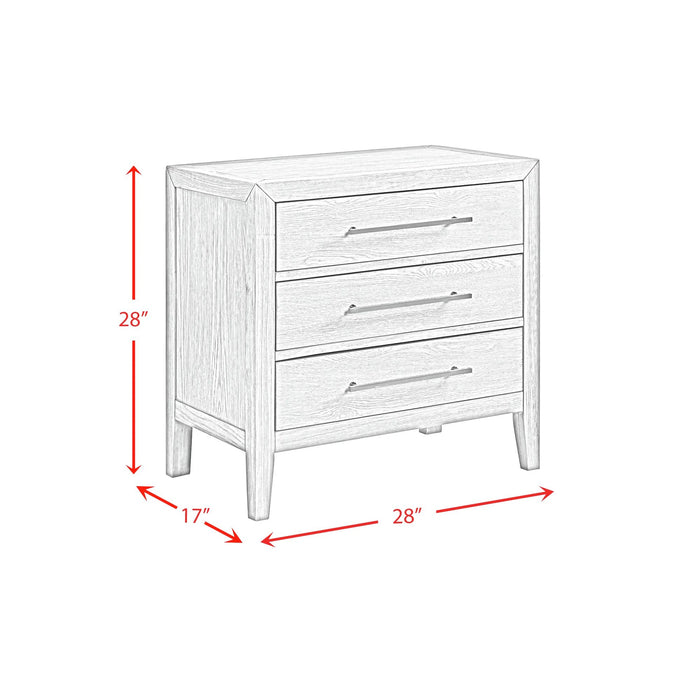 Versailles Contemporary 3-Drawer Nightstand - Tony’s Furniture Store & Linen (GA) - Multi Location