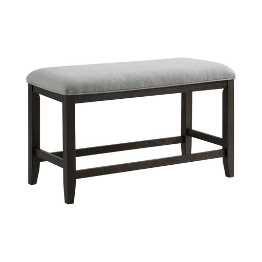 Elodie Counter Bench with Grey Fabric in Charcoal - Tony’s Furniture Store & Linen (GA) - Multi Location