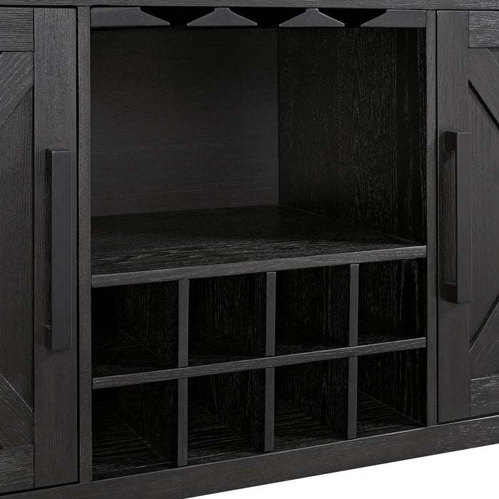 Axel Server in Light Grey and Espresso - Tony’s Furniture Store & Linen (GA) - Multi Location