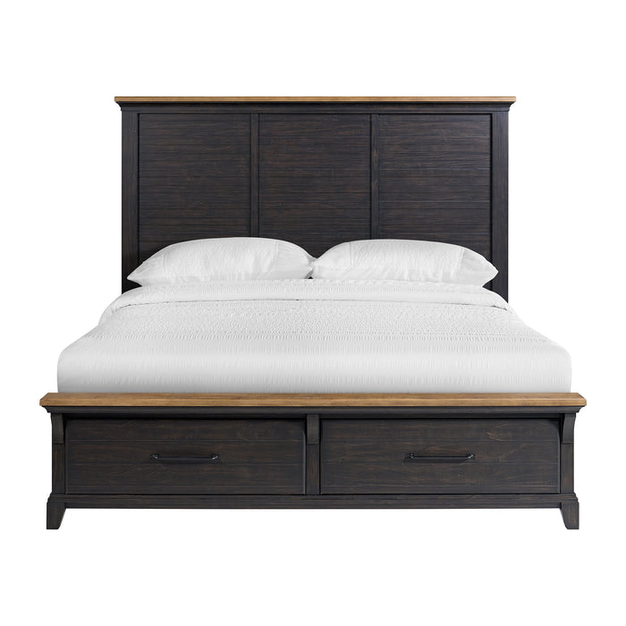 Montrose Storage Bed in Espresso & Brown - Tony’s Furniture Store & Linen (GA) - Multi Location