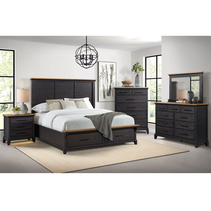 Montrose Nightstand with Charger & Sensor Light in Espresso & Brown - Tony’s Furniture Store & Linen (GA) - Multi Location