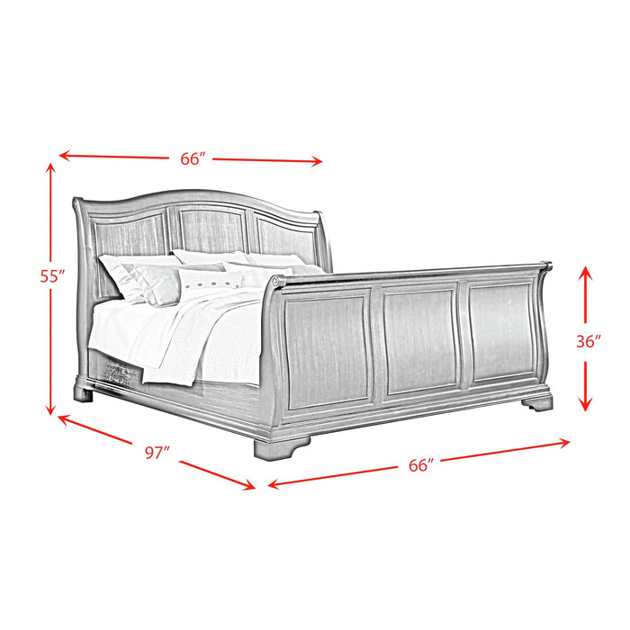 Cameron Cherry Sleigh Bed - Tony’s Furniture Store & Linen (GA) - Multi Location
