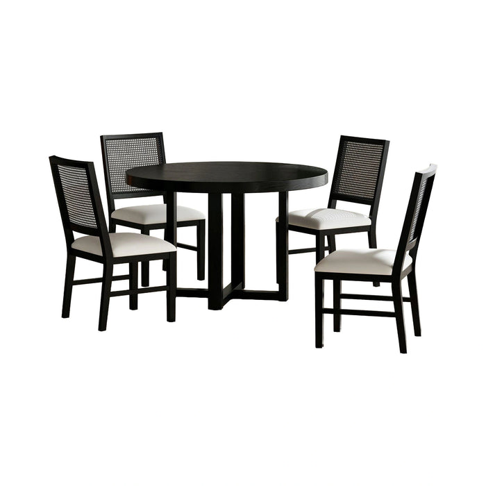 Bahama Breeze 5PC Standard Height Dining Set in Black-Table and Four Chairs - Tony’s Furniture Store & Linen (GA) - Multi Location