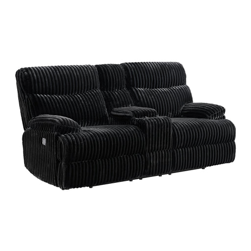 Admiral Loveseat with Console in Masis Black - Tony’s Furniture Store & Linen (GA) - Multi Location