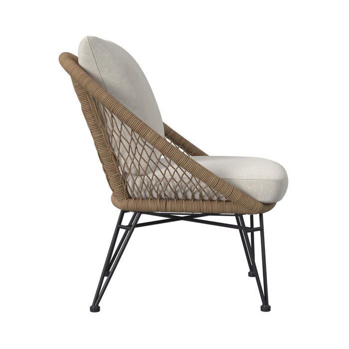 Grace Outdoor Seating 4PC Set - Black, Natural and Olefin Beige - Tony’s Furniture Store & Linen (GA) - Multi Location