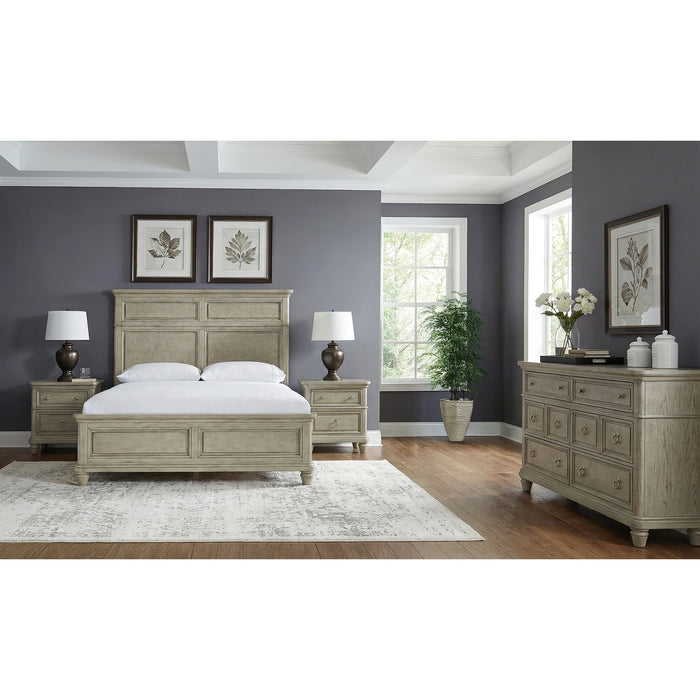 Whit-Ash Bedroom Set with 2 Nightstands in Light Grey - Tony’s Furniture Store & Linen (GA) - Multi Location
