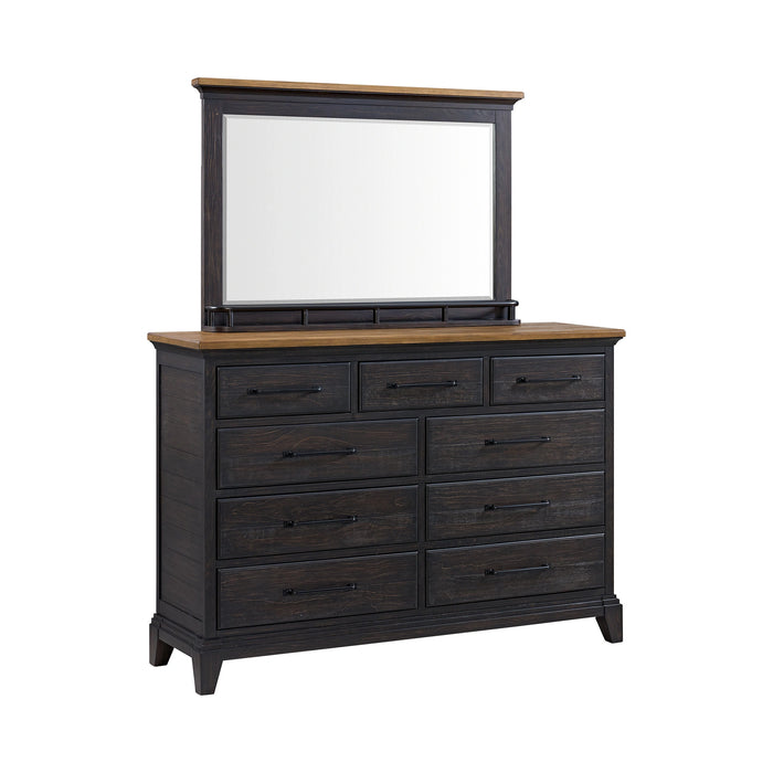 Montrose Dresser and Mirror Set in Espresso & Brown - Tony’s Furniture Store & Linen (GA) - Multi Location