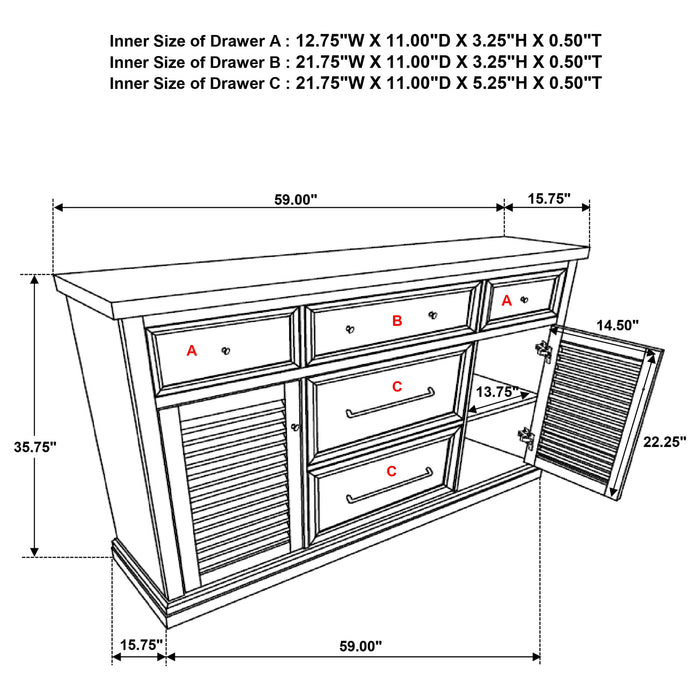 Aventine Sideboard - Tony’s Furniture Store & Linen (GA) - Multi Location