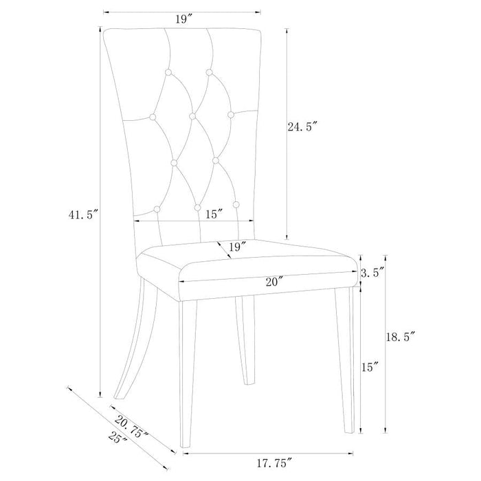 Kerwin Tufted Upholstered Side Chair (Set Of 2) - Tony’s Furniture Store & Linen (GA) - Multi Location