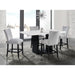 Valentino White 5PC Dining Set-Table & Four Chairs - Tony’s Furniture Store & Linen (GA) - Multi Location