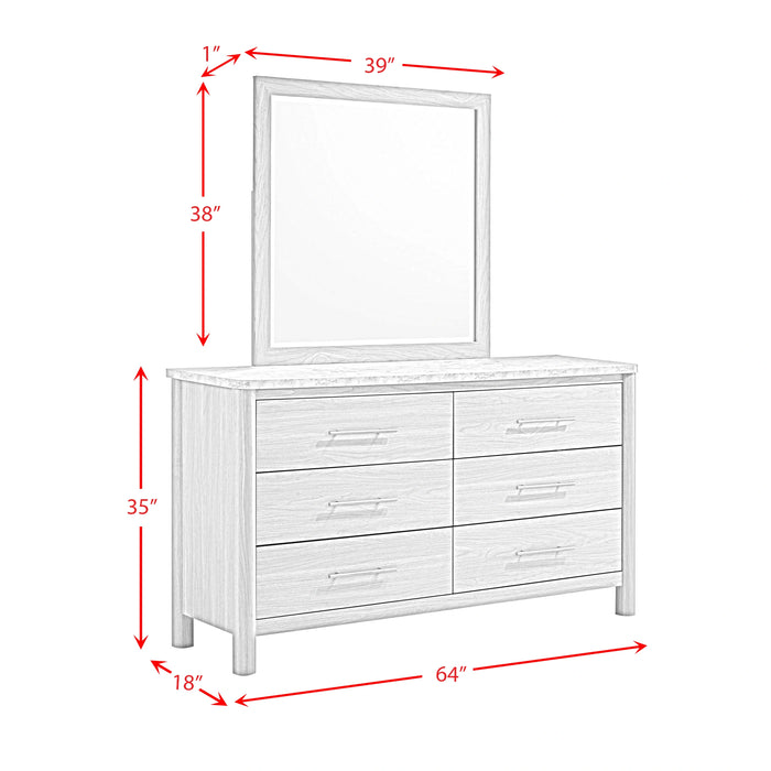 Jonas Dresser and Mirror Set in Natural - Tony’s Furniture Store & Linen (GA) - Multi Location