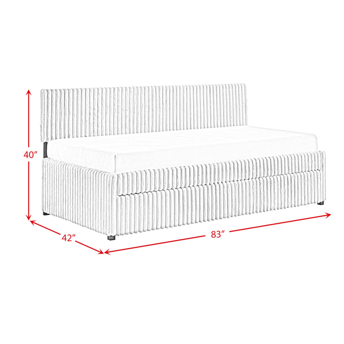 Arden Twin Daybed with Trundle in Corduroy Beige - Tony’s Furniture Store & Linen (GA) - Multi Location