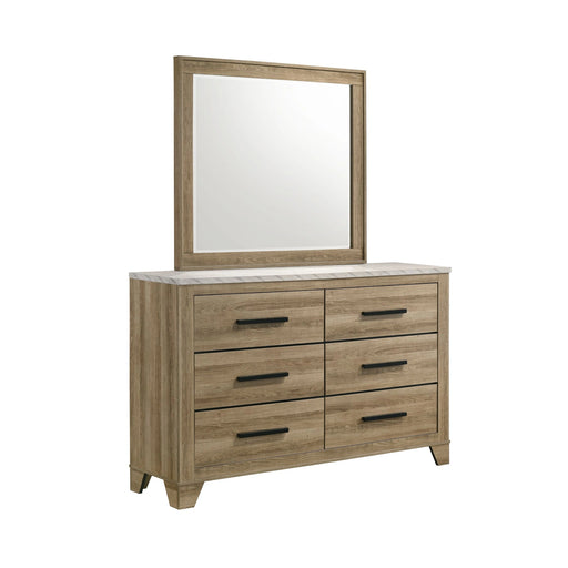 Caro Dresser and Mirror Set in Natural - Tony’s Furniture Store & Linen (GA) - Multi Location