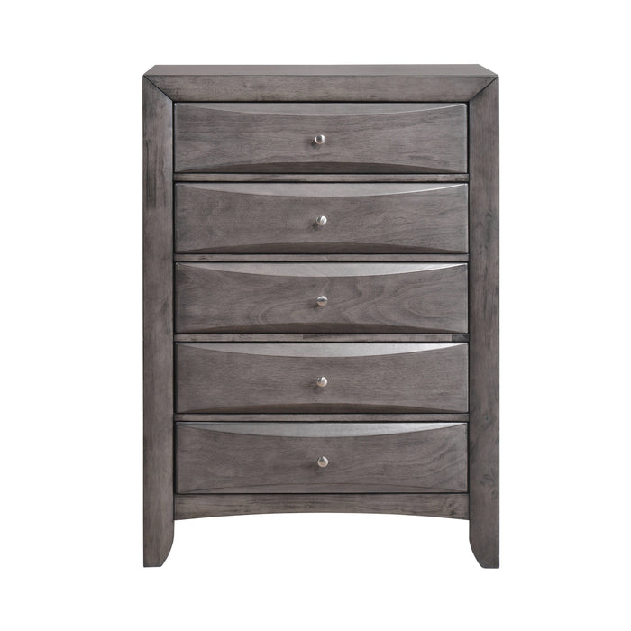 Emily Chest Grey 5Drawer (Sturdy) - Tony’s Furniture Store & Linen (GA) - Multi Location