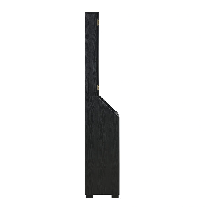Hurricanes Dartboard Cabinet with Speaker and LED in Black (3A Packing)